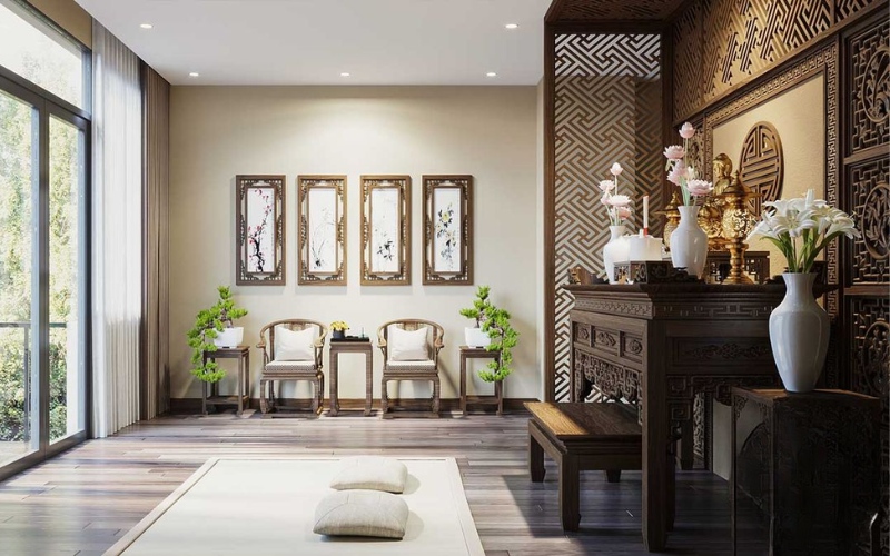 Thiết kế bàn thờ cho nhà chung cư cần dung hòa giữa yếu tố truyền thống và đương đại