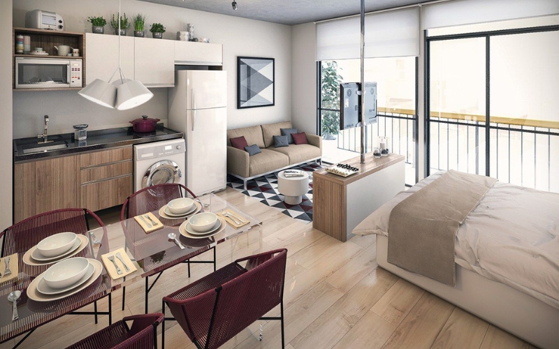 Thiết kế căn hộ studio phù hợp cho người độc thân hoặc gia đình nhỏ