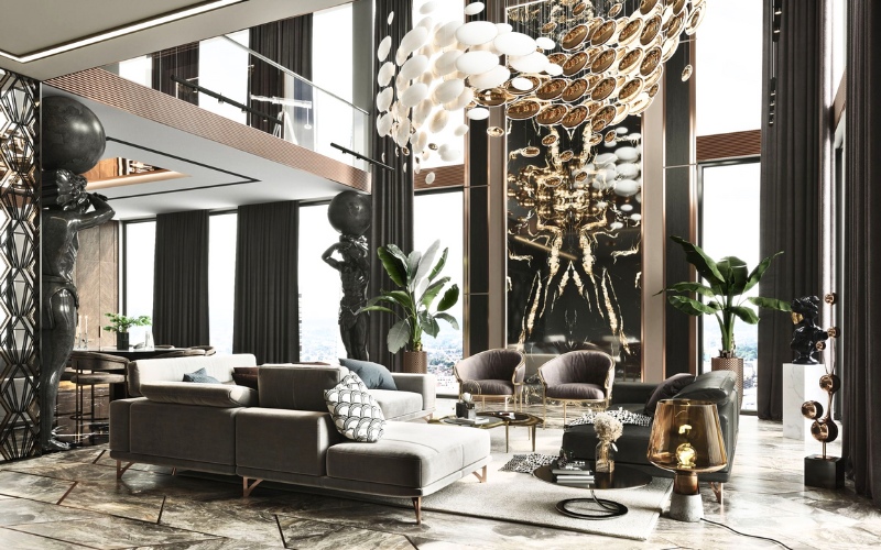 Phong cách Luxury của căn hộ 150m2 hướng đến sự xa hoa tuyệt đối