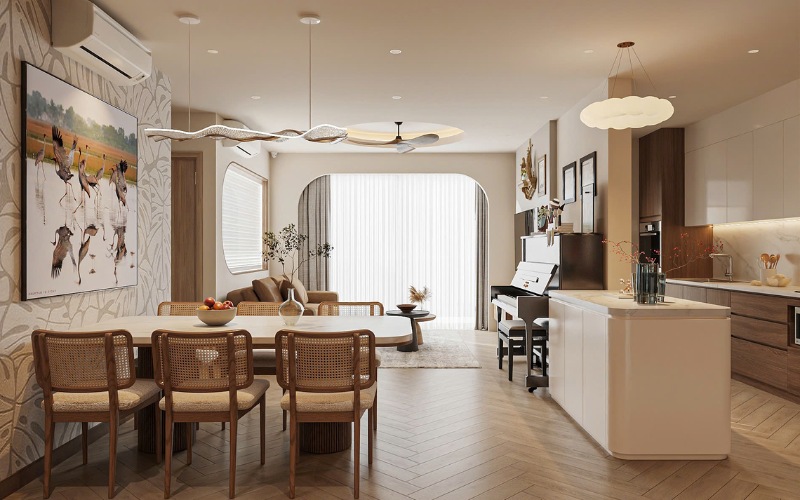 Căn hộ chung cư 75m2 thuộc phân khúc diện tích phổ biến cho gia đình 3-4 thành viên