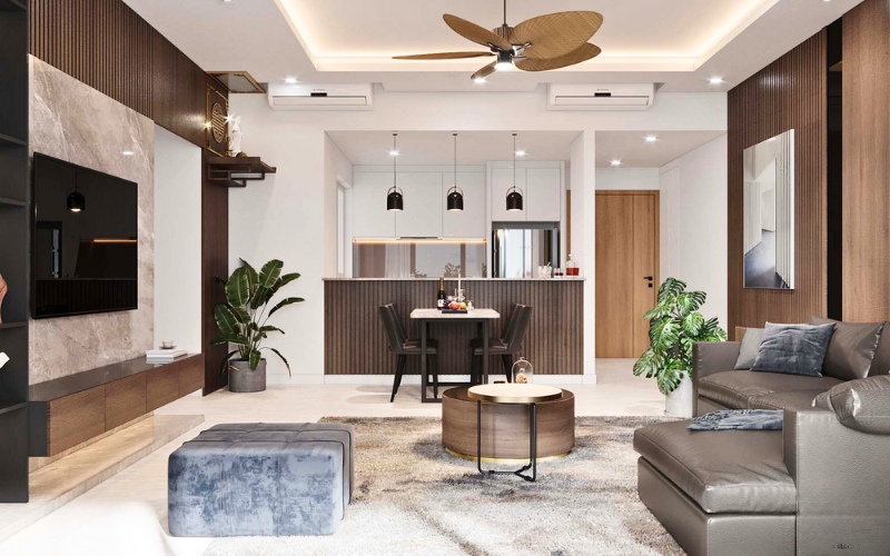 Nhà phố 90m2 thường mang đặc trưng của dạng nhà ống