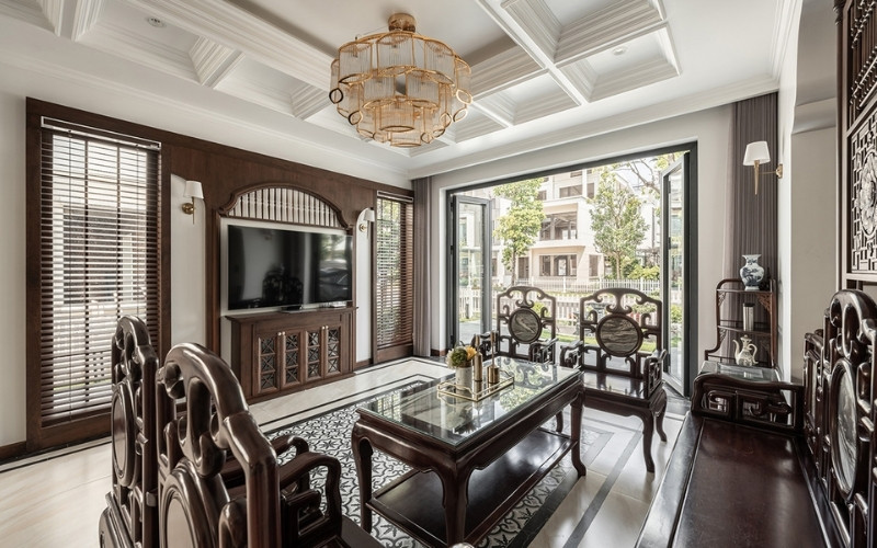 Thiết kế Indochine mang lại sự sang trọng cho không gian nhà phố