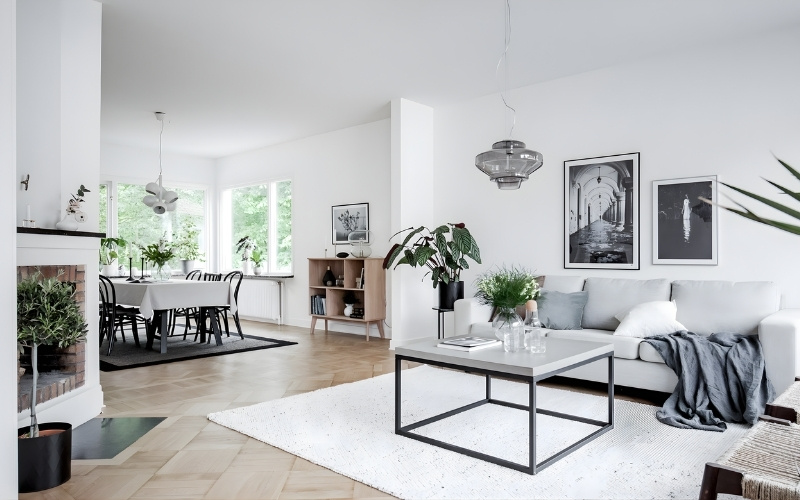 Scandinavian đơn giản, thiên về thiên nhiên với ánh sáng tự nhiên