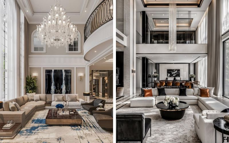 Bảng màu trắng và be nhạt mang lại sự thoáng đãng cho toàn bộ penthouse
