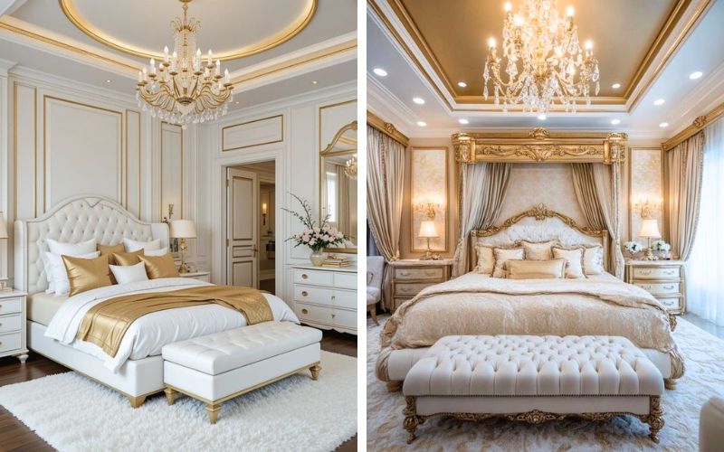 Phòng ngủ phong cách Classic tập trung tạo không gian nghỉ ngơi yên tĩnh, ấm cúng