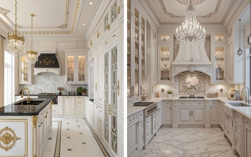 Phòng bếp phong cách Classic kết hợp hài hòa giữa thẩm mỹ và chức năng