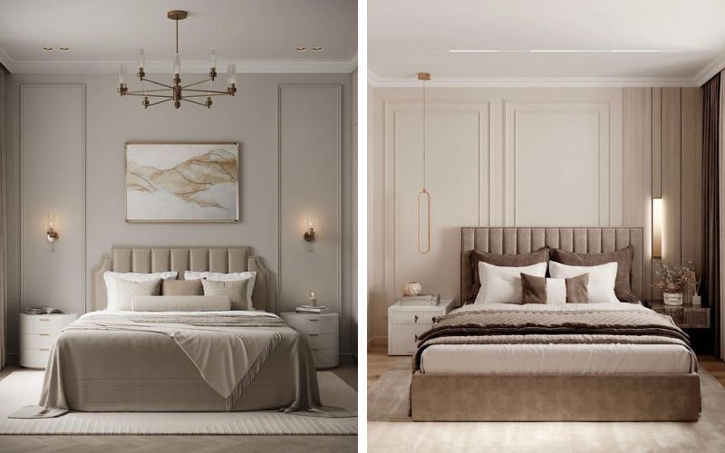 Thiết kế phòng ngủ 8m2 cho vợ chồng cần sự cân bằng giữa nhu cầu chung và riêng của hai người
